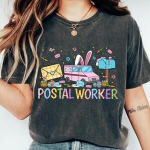 Postal Worker Easter T-Shirt, One Hoppy Postal Worker Shirt, Easter Mail